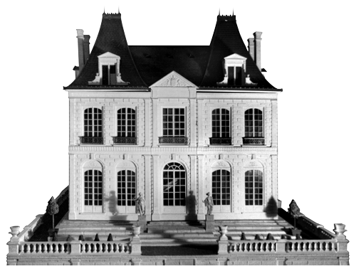 The Dollhouse - Exterior Shot - Black and White